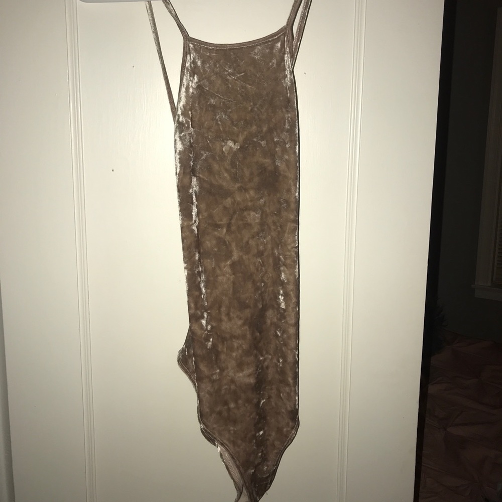 Velvet crossback bodysuit